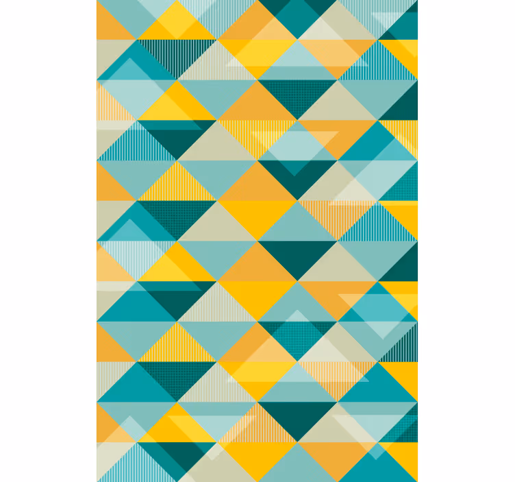 Papier peint couloir motif de triangles géométriques - TenStickers