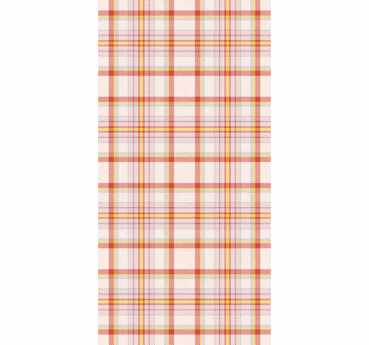 Papier peint couloir motifs écossais en tartan - TenStickers