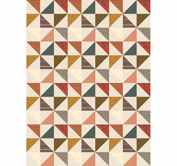 Papier peint salle à manger motif triangles géométriques - TenStickers