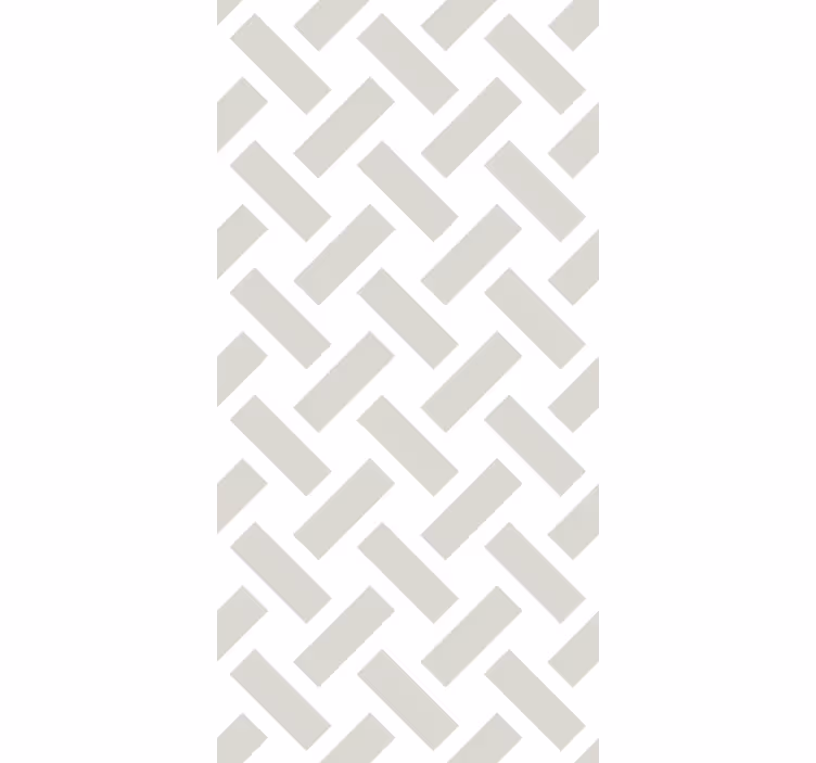 Papier peint salle à manger motif géométrique blanc - TenStickers