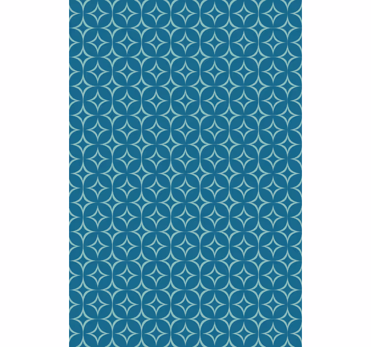 Papier peint formes géométriques cercles bleus élégants - TenStickers