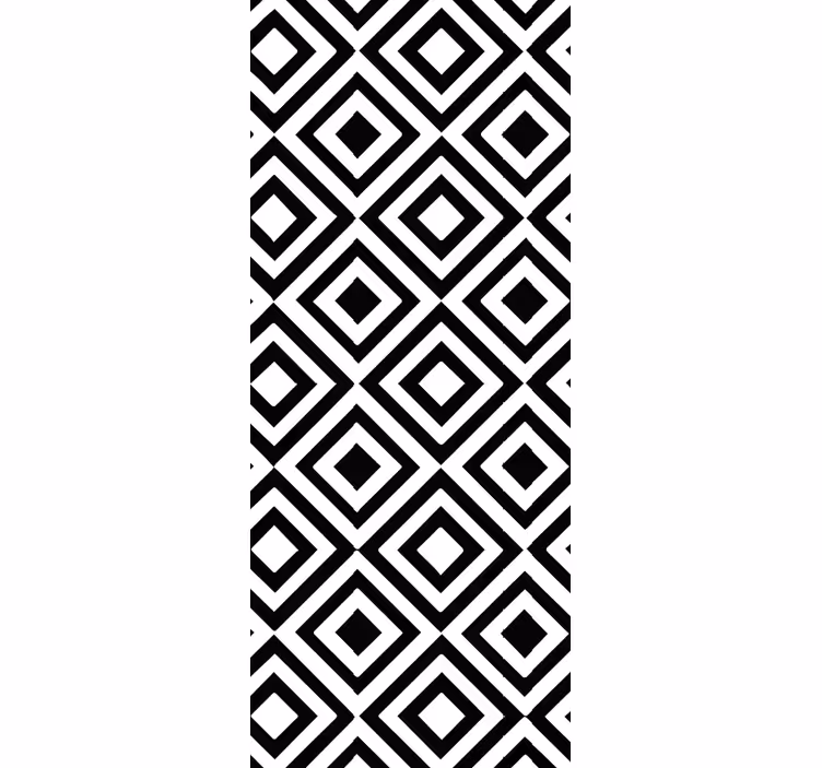 Papier peint formes géométriques noir et blanc - TenStickers