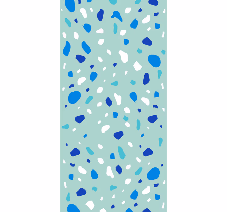Papier peint autres textures tons de bleu terrazzo - TenStickers