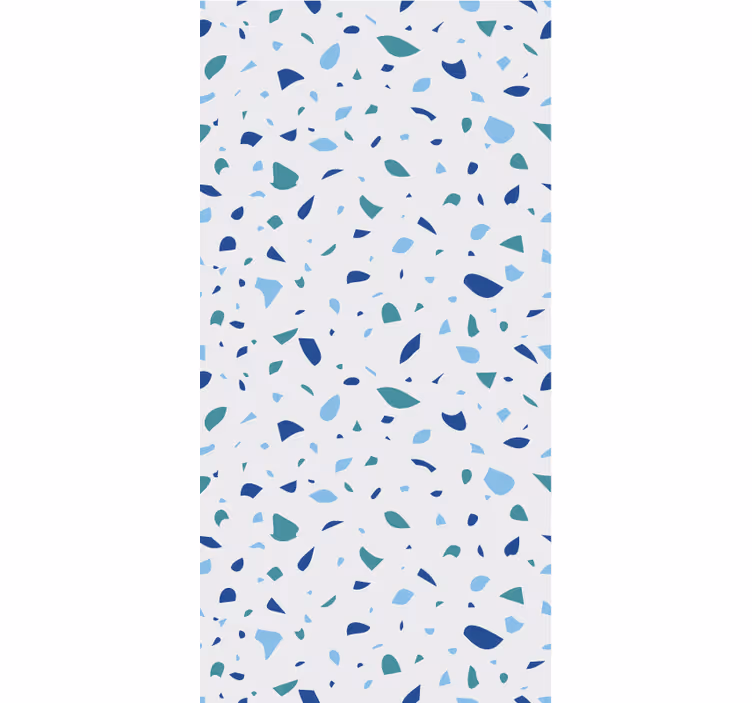 Papier peint autres textures tons bleus terrazzo - TenStickers