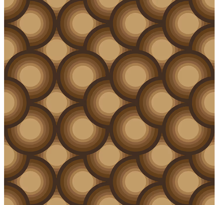 Papier peint vintage soleils bruns - TenStickers