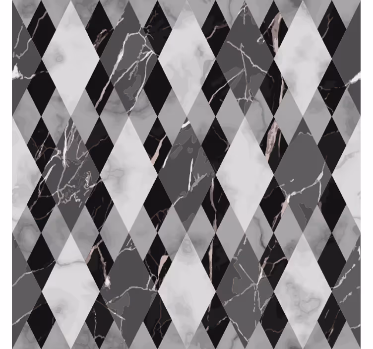 Papier peint effet marbre motif diamant sombre - TenStickers