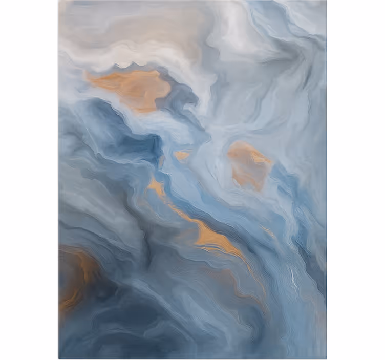 Papier peint effet marbre teintes ambre-bleu - TenStickers
