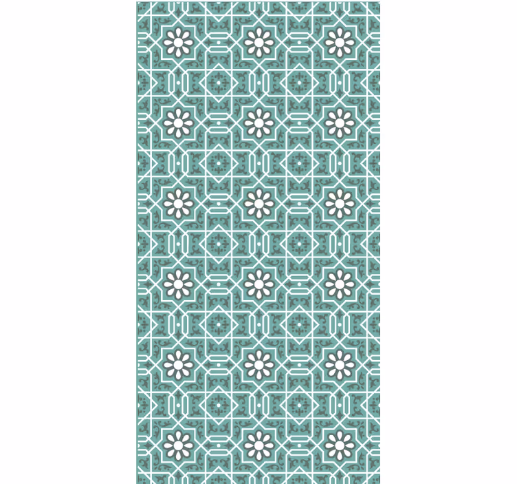 Papier peint carreaux de ciment motif marocain - TenStickers