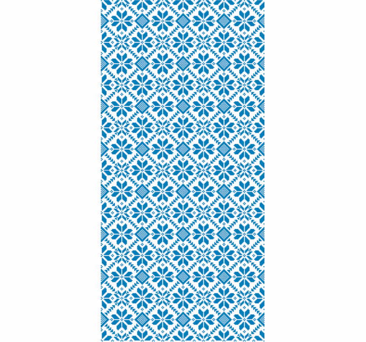 Papier peint carreaux de ciment motif bleu - TenStickers