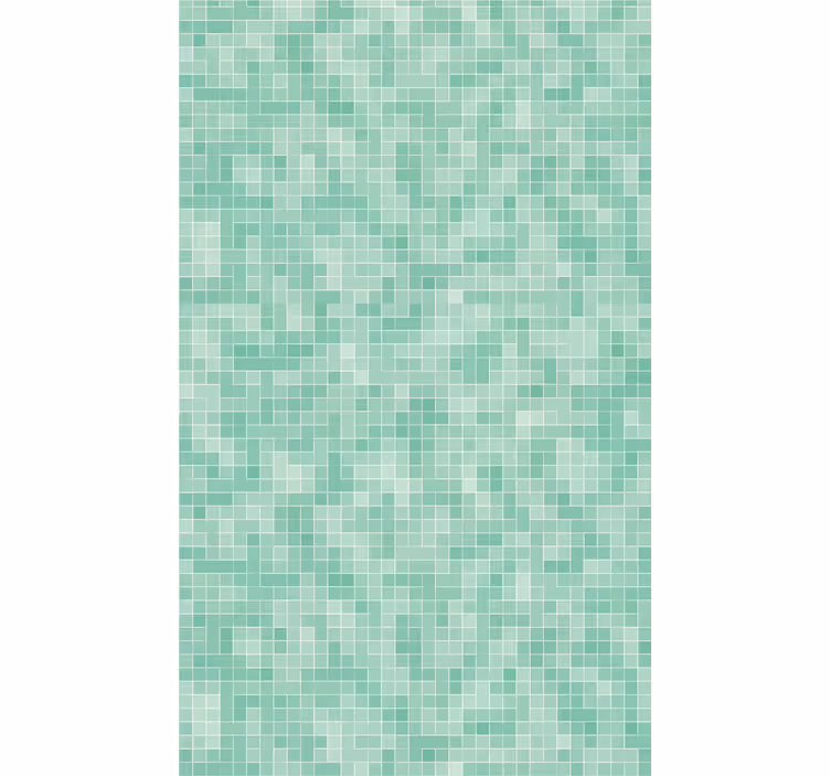 Papier peint carreaux de ciment motif mosaïque menthe - TenStickers