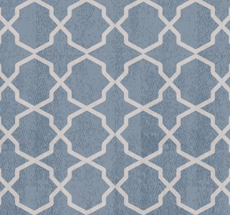 Papier peint carreaux de ciment motif géométrique bleu - TenStickers