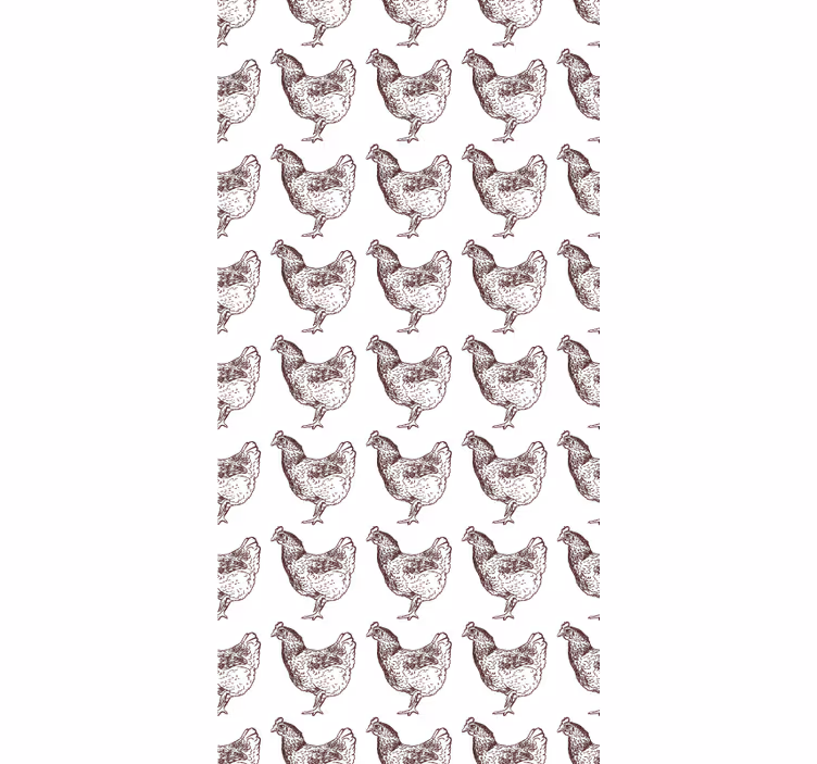 Papier peint chambre enfant design poule original - TenStickers