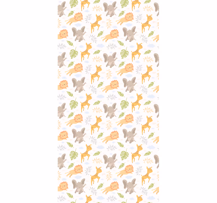 Papier peint chambre enfant safari nordique minimaliste - TenStickers
