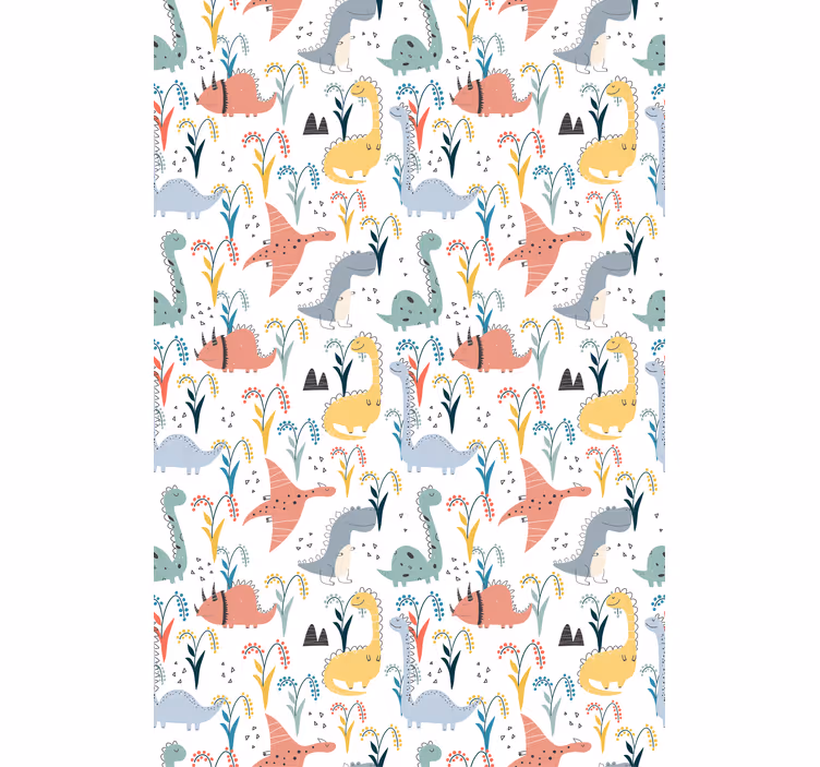 Papier peint chambre enfant motif scandinave coloré - TenStickers