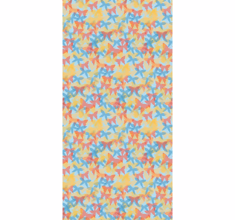 Papier peint chambre enfant orange jaune et bleu - TenStickers