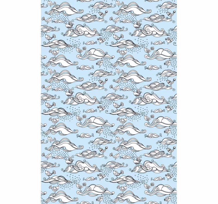 Papier peint chambre enfant faune marine panoramique - TenStickers