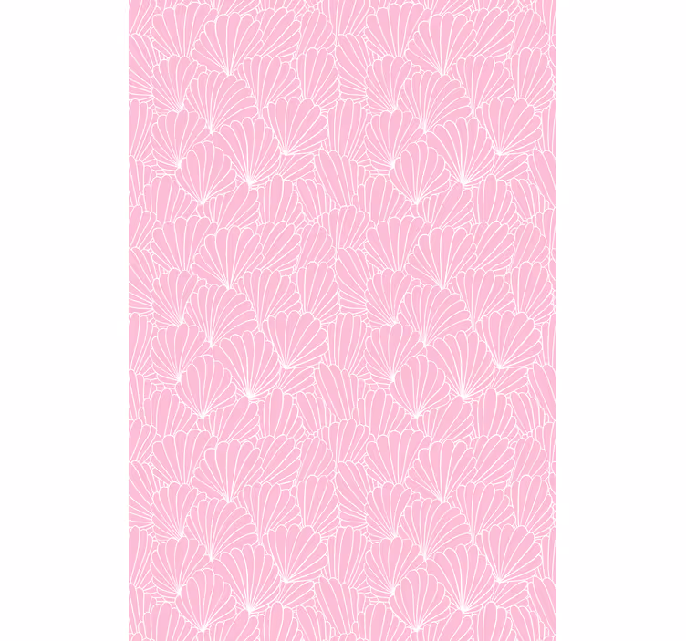 Papier peint chambre enfant motif coquillage rose - TenStickers