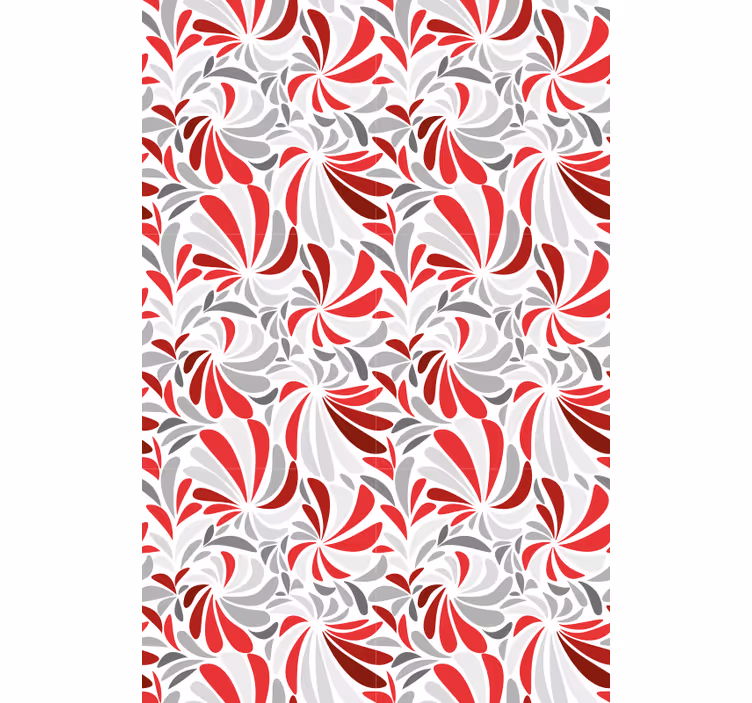 Papier peint couloir motif floral tourbillonnant - TenStickers