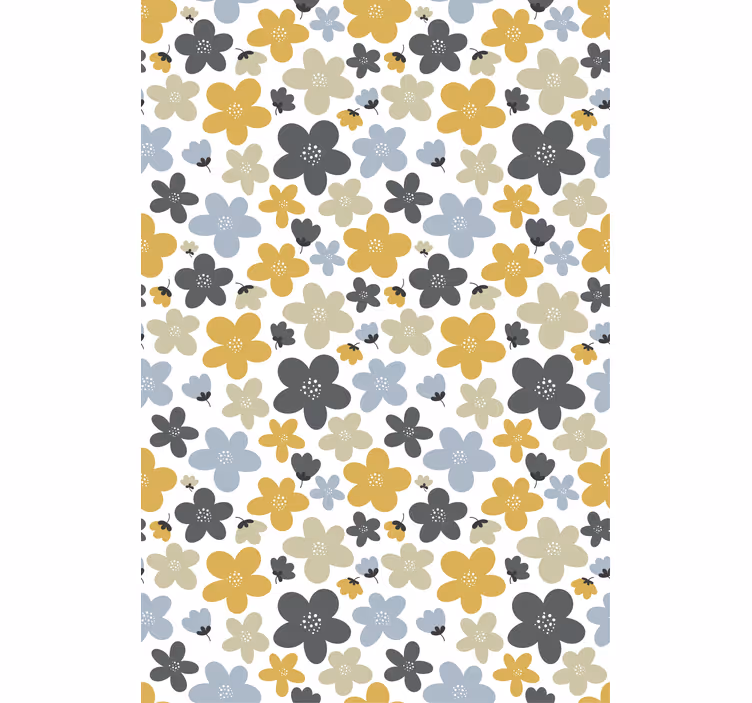 Papier peint scandinave fleurs abstraites pastel - TenStickers