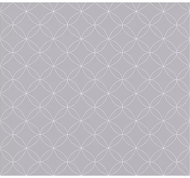 Papier peint scandinave fleurs géométriques grises - TenStickers