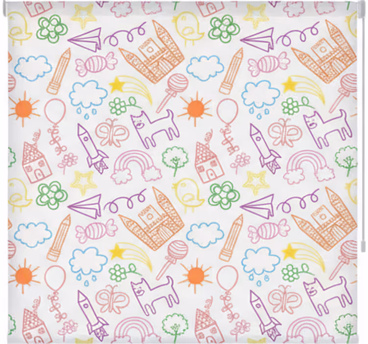 Papier peint scandinave imprimé de gribouillis ludiques - TenStickers