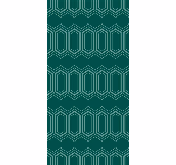 Papier peint motif géométrique vert - TenStickers
