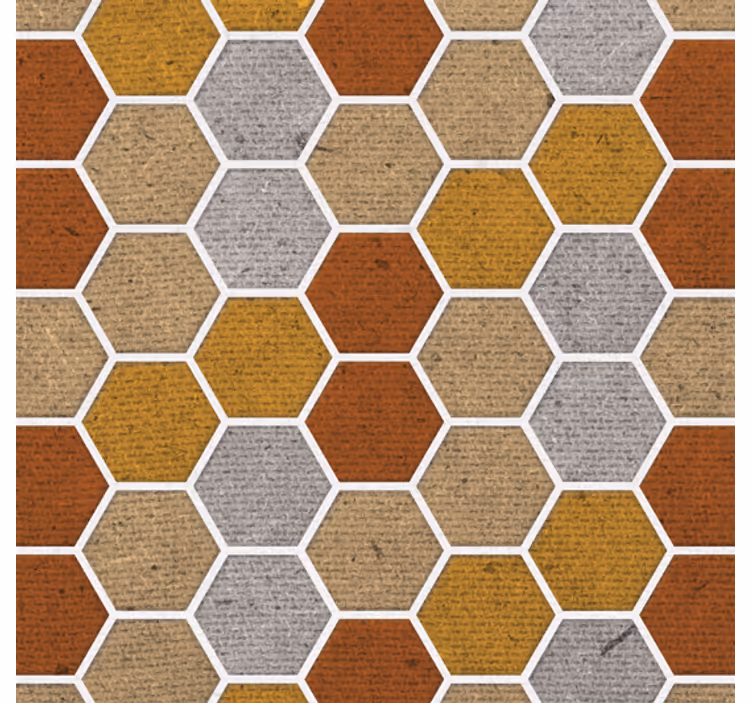 Papier peint salon texture alvéolaire - TenStickers