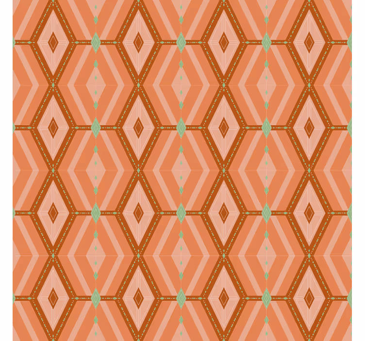 Papier peint salon motif hexagonal géométrique - TenStickers