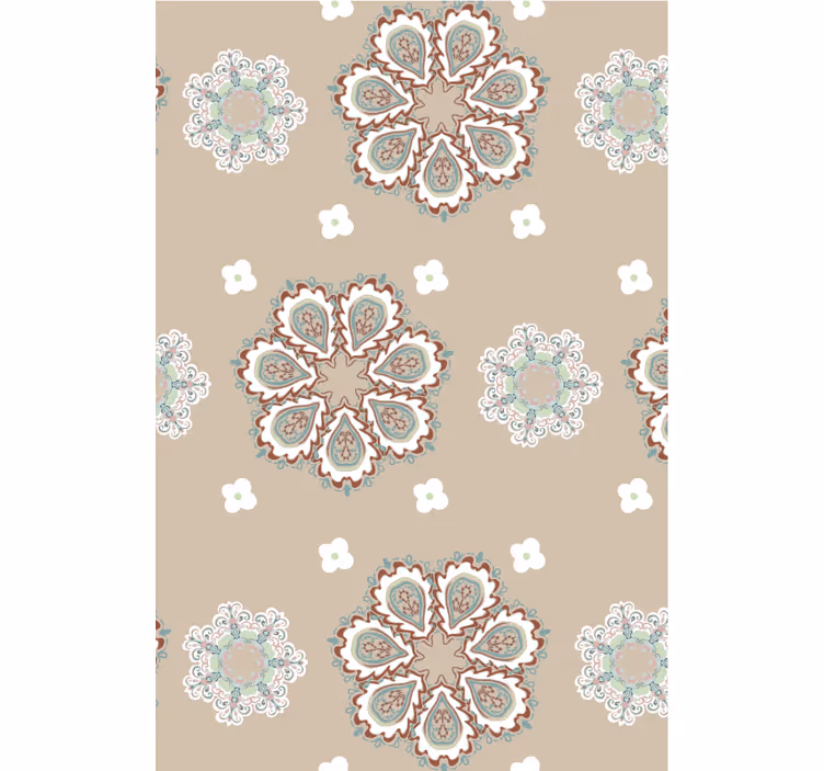 Papier peint salon motifs floraux élégants - TenStickers