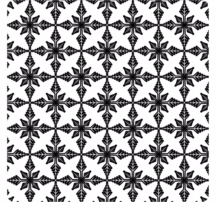 Papier peint carreaux de ciment noir et blanc vieilli - TenStickers