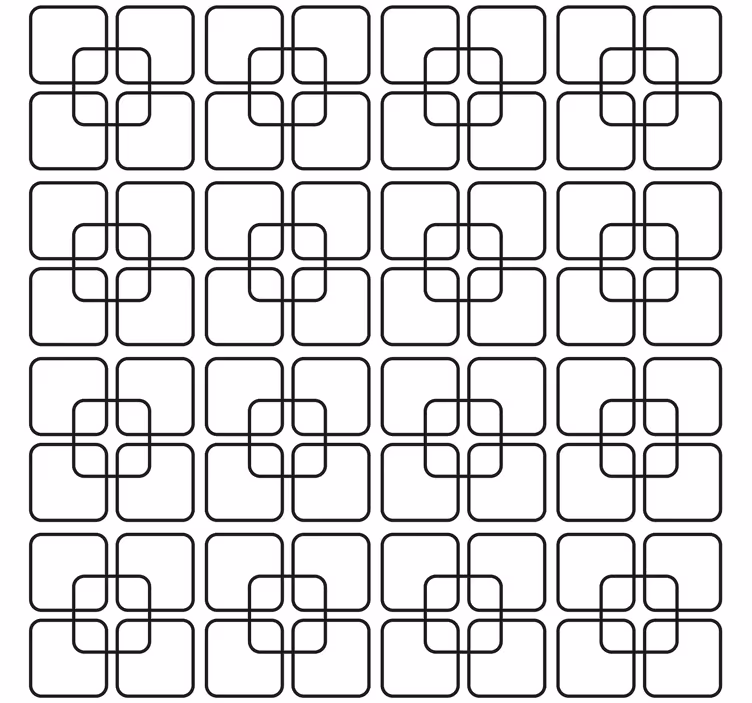 Papier peint formes géométriques motifs carrés noirs - TenStickers