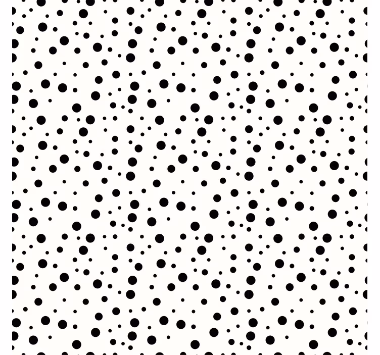 Papier peint formes géométriques motif à pois monochrome - TenStickers
