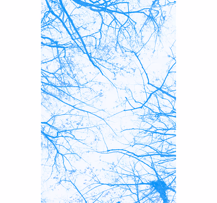 Papier peint arbres bleus - TenStickers