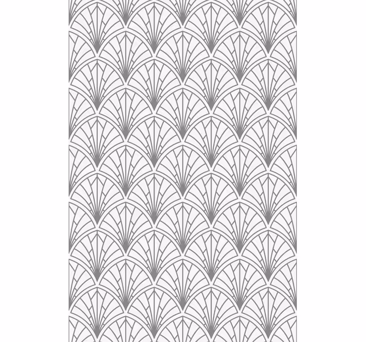 Papier peint bureau feuilles grises sur fond blanc - TenStickers
