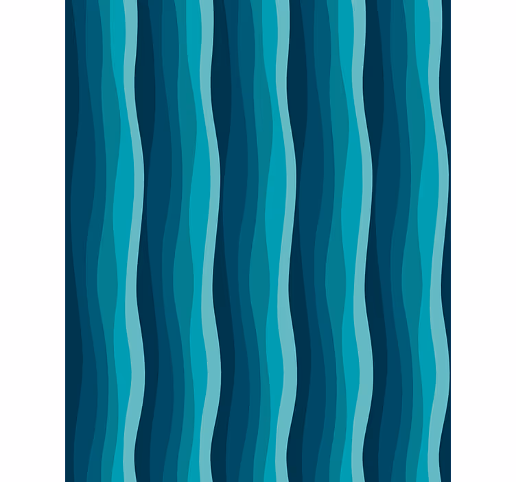Papier peint salon motif ondulé bleu - TenStickers