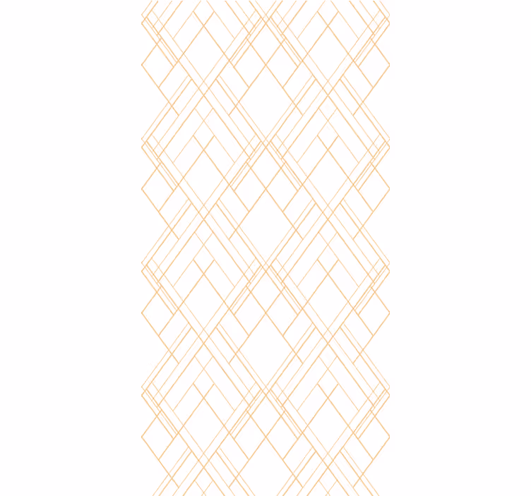 Papier peint moderne lignes irrégulières dorées sur blanc - TenStickers