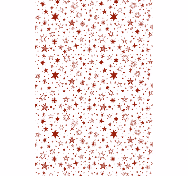 Papier peint moderne étoile aquarelle rouge - TenStickers