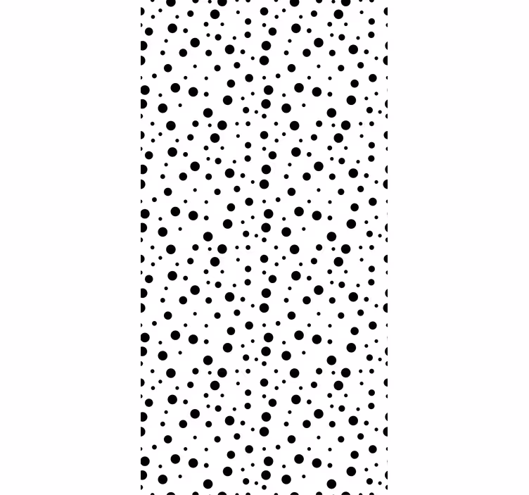 Papier peint moderne pois noirs sur blanc - TenStickers