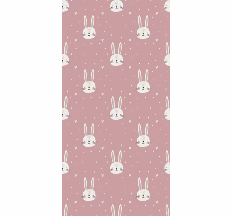 Papier peint chambre enfant visages de bébés lapins - TenStickers
