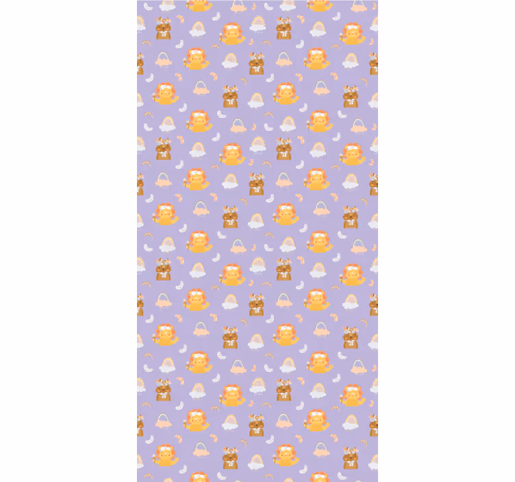 Papier peint chambre enfant animaux et arc-en-ciel - TenStickers