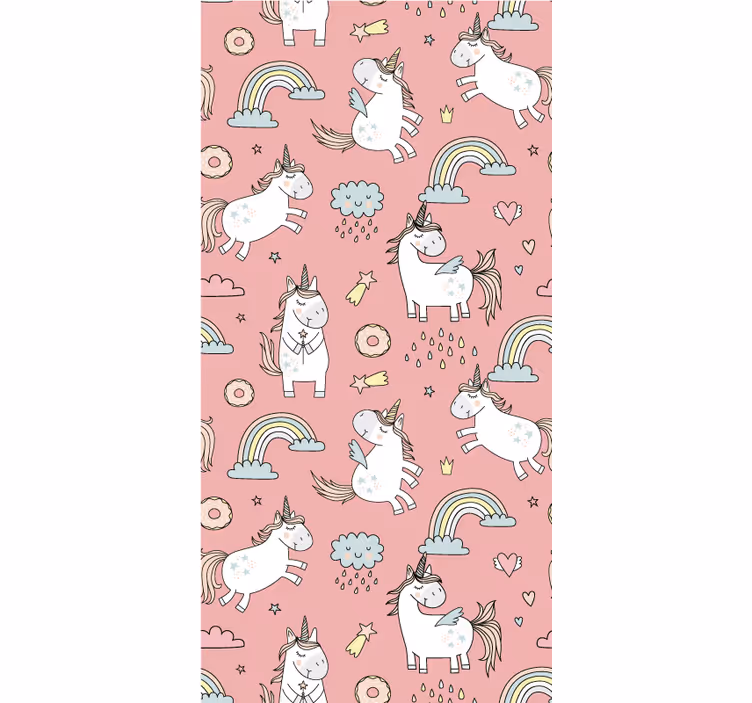 Papier peint chambre enfant plaisir des licornes magique - TenStickers