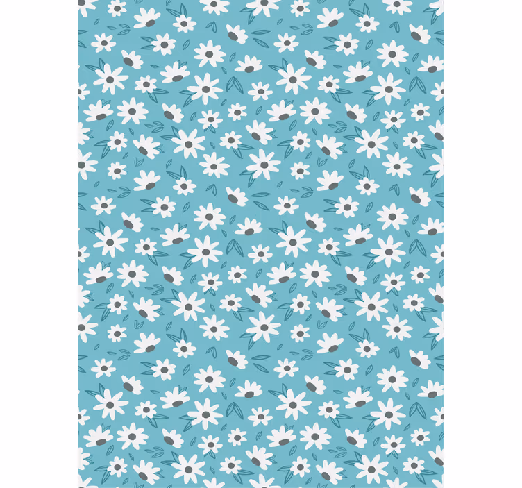 Papier peint salle à manger motif floral marguerite - TenStickers