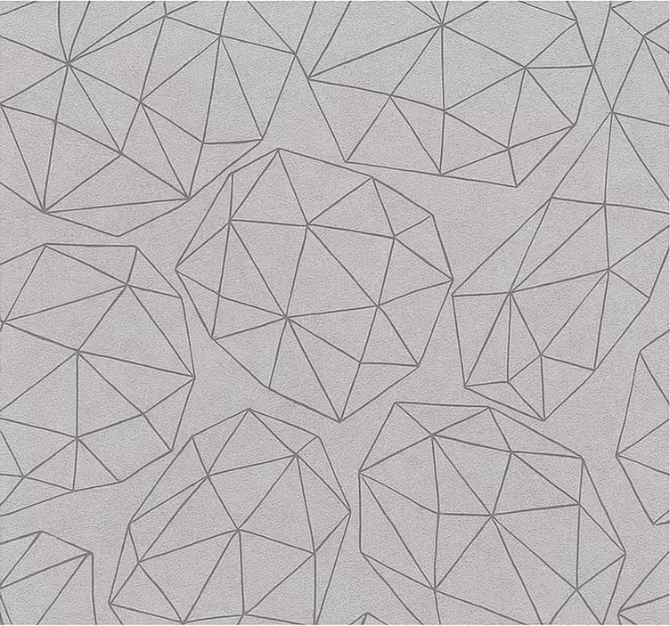 Papier peint salle de bain argent brillant gemme - TenStickers