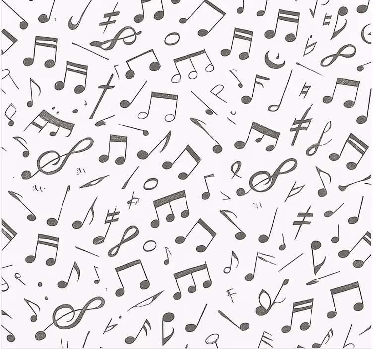 Papier peint chambre ado motif notes de musique - TenStickers