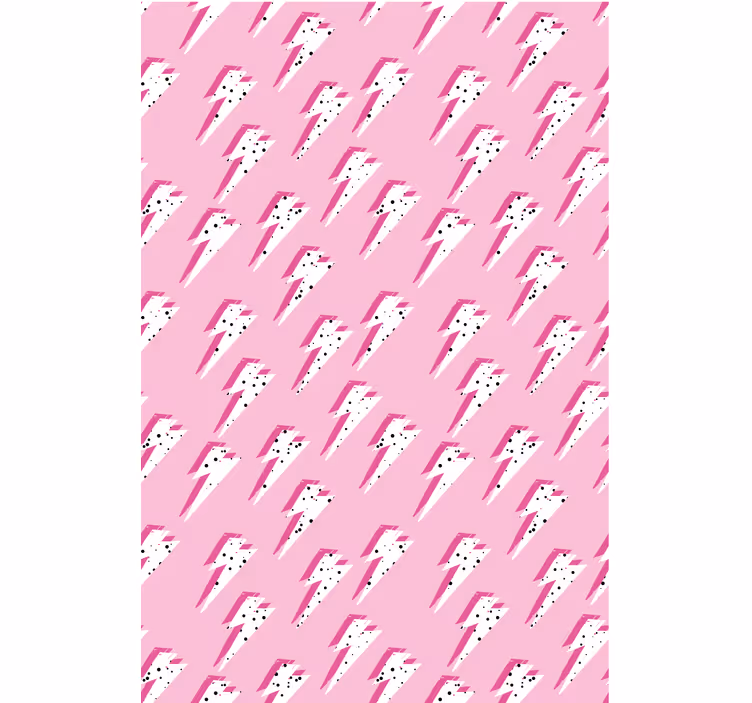 Papier peint chambre ado rayons blancs sur fond rose - TenStickers