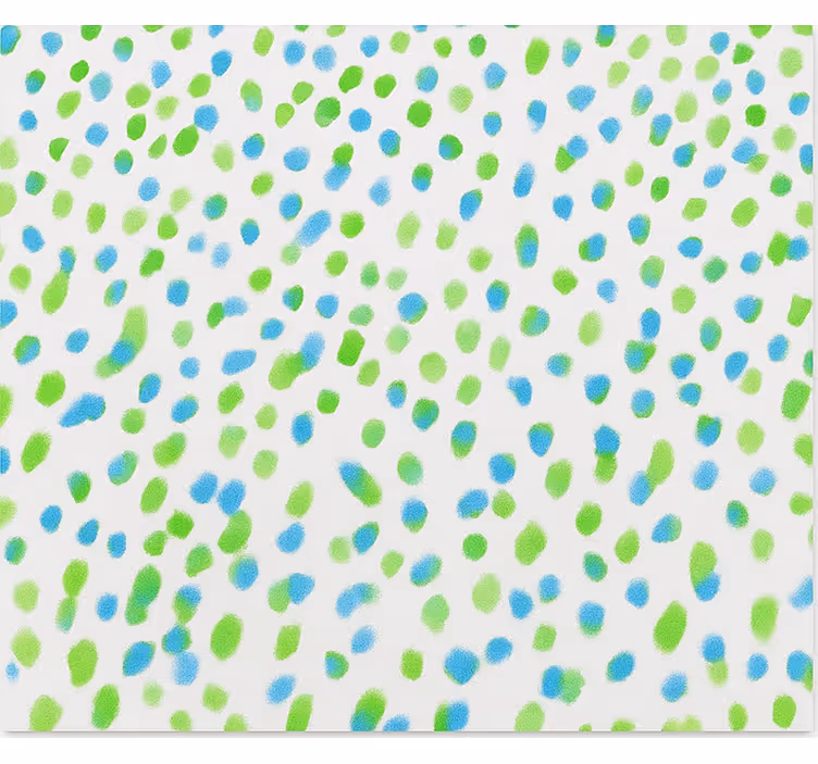 Papier peint chambre ado pois bleus et verts - TenStickers