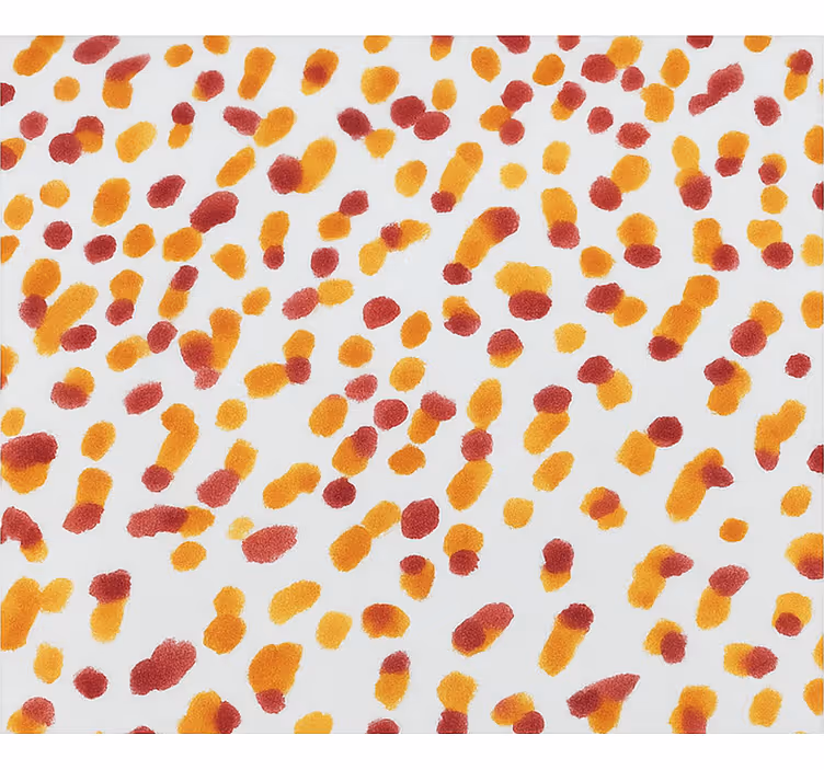 Papier peint chambre ado pois orange et rouge - TenStickers