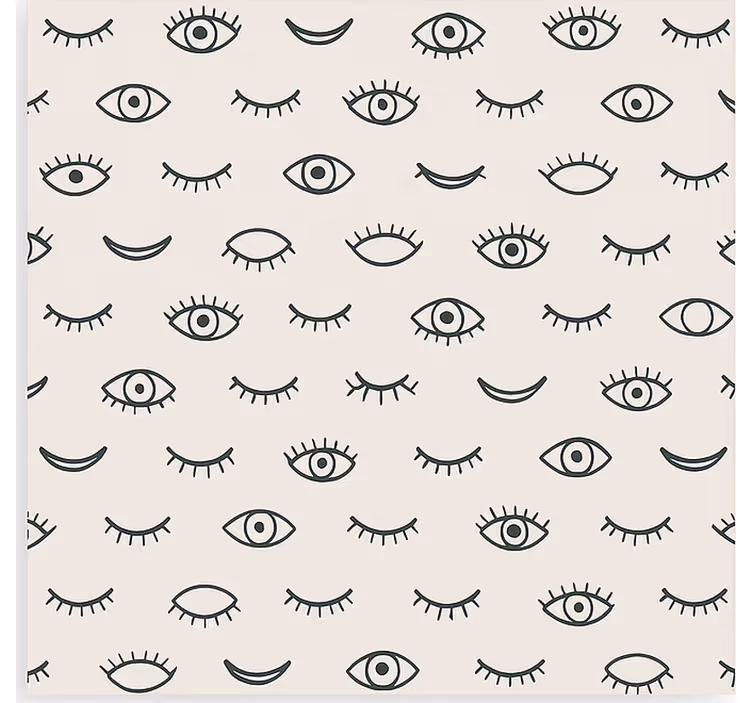 Papier peint chambre ado motif yeux de cils - TenStickers