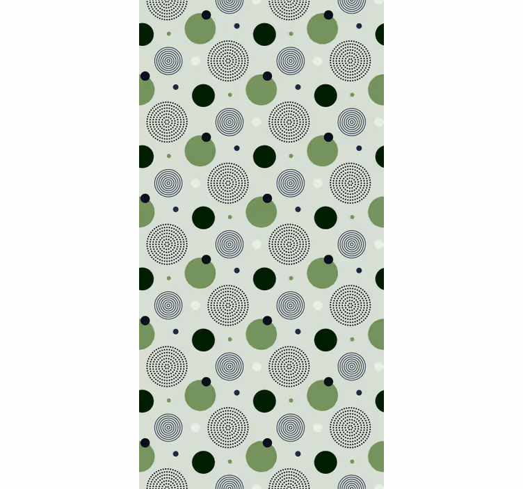 Papier peint cuisine motifs circulaires verts - TenStickers