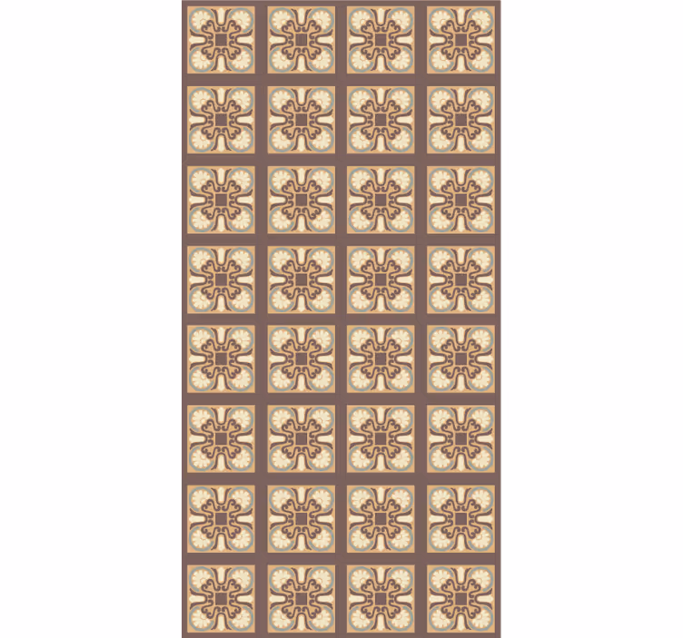 Papier peint cuisine motif carreaux céramiques - TenStickers